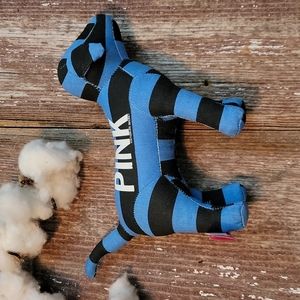 NWT Victoria's Secret PINK Dog Black & Blue Stripes